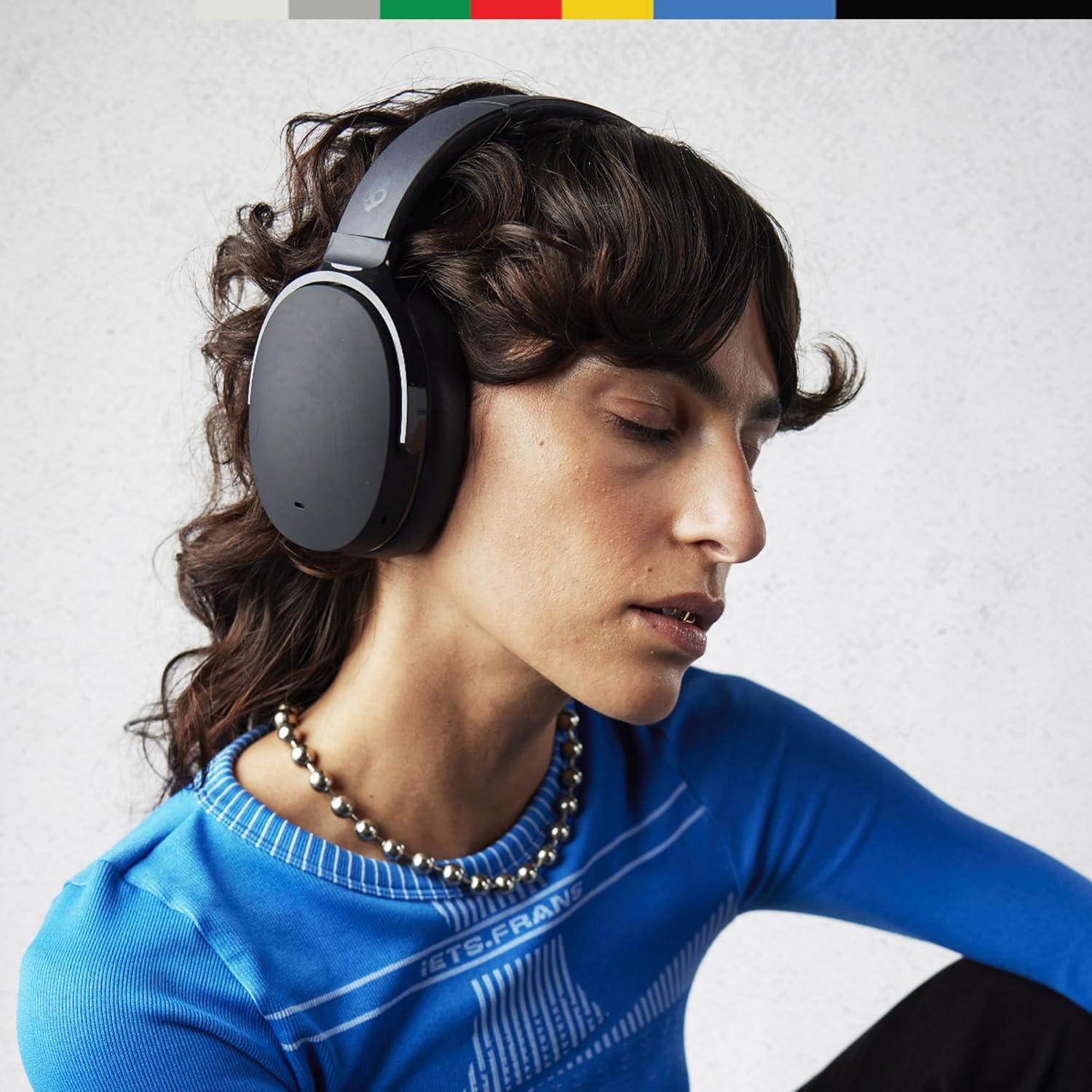 Skullcandy Hesh ANC Over-Ear Noise Cancelling Wireless Headphones with Charging Cable, 22 Hr Battery, Microphone, Works with iPhone Android and Bluetooth Devices - True Black - Image 5