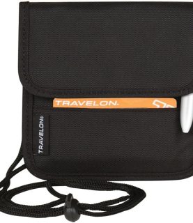 Folding Id and Boarding Pass Holder, Black, One Size